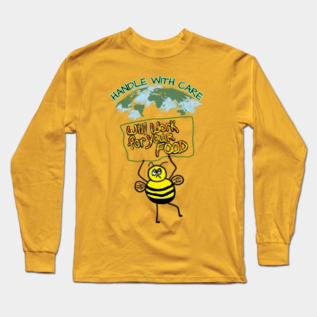 Save The Bees Long Sleeve T-Shirt by BisKitsNGravy